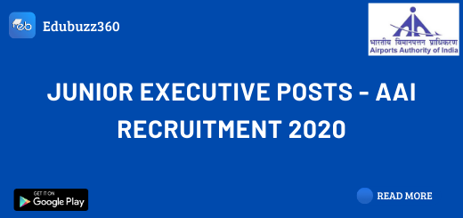 Junior Executive Posts - AAI Recruitment 2020