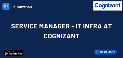 Service Manager - IT Infra at Cognizant