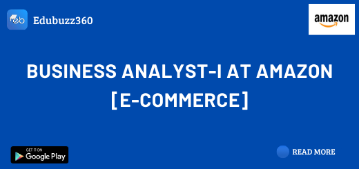 Business Analyst-I at Amazon [E-commerce]