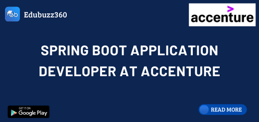 Spring Boot Application Developer at Accenture