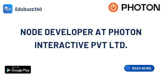 Node Developer at photon interactive Pvt Ltd.