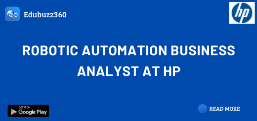 Robotic Automation Business Analyst at HP