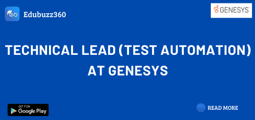Technical Lead (Test Automation) at Genesys