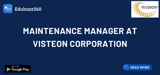 Maintenance Manager at Visteon Corporation