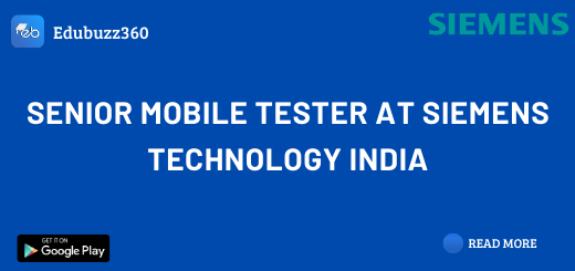 Senior Mobile Tester at Siemens Technology India
