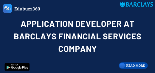 Application Developer at Barclays Financial services company