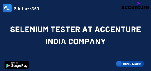 Selenium Tester at Accenture India Company