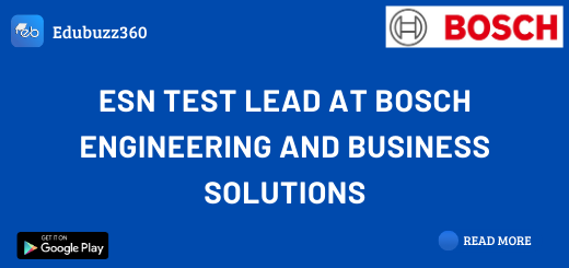 ESN Test Lead at Bosch Engineering and Business Solutions