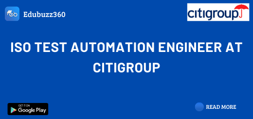 ISO Test Automation Engineer at Citigroup
