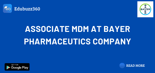 Associate MDM at Bayer Pharmaceutics Company