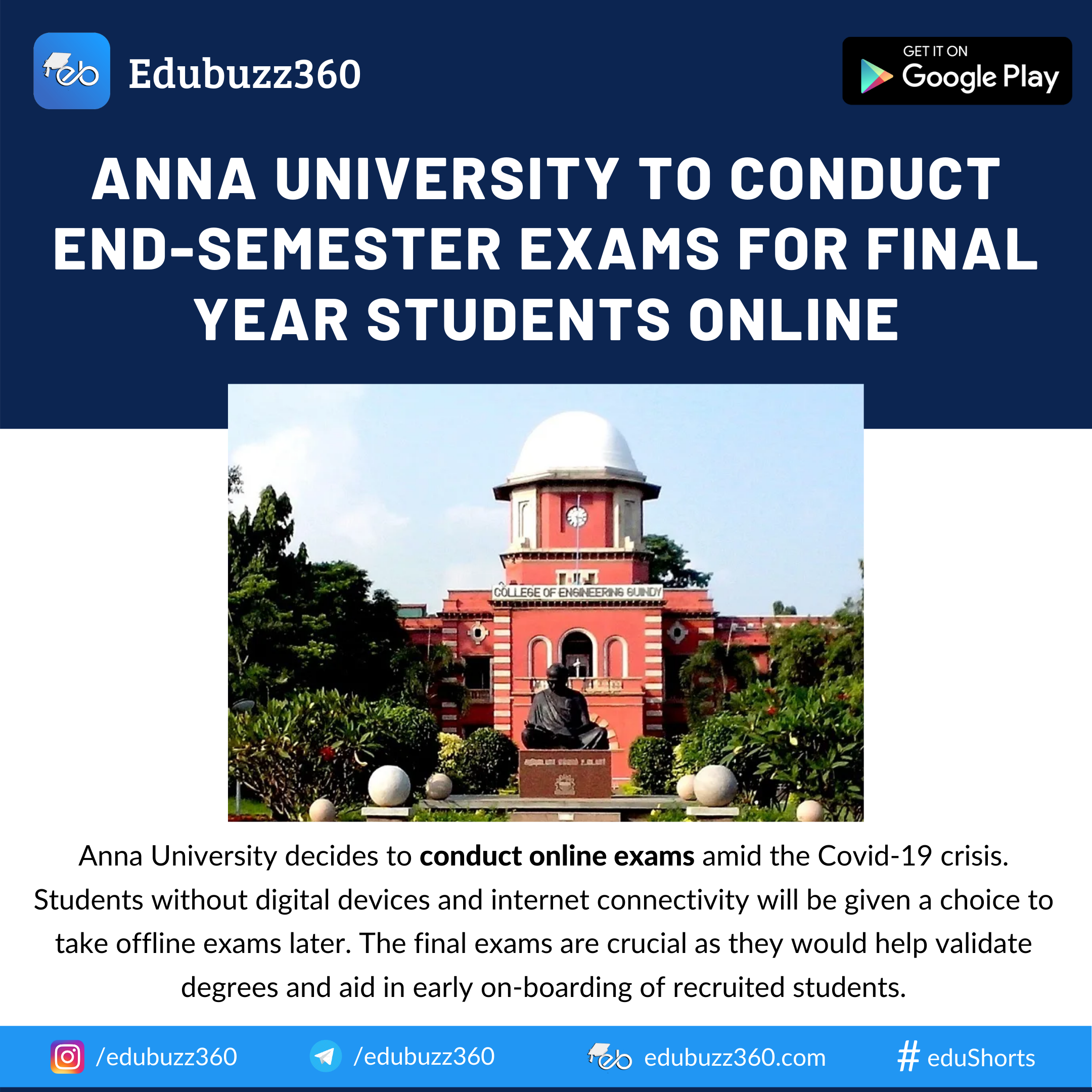 Anna University final exams to be conducted online: